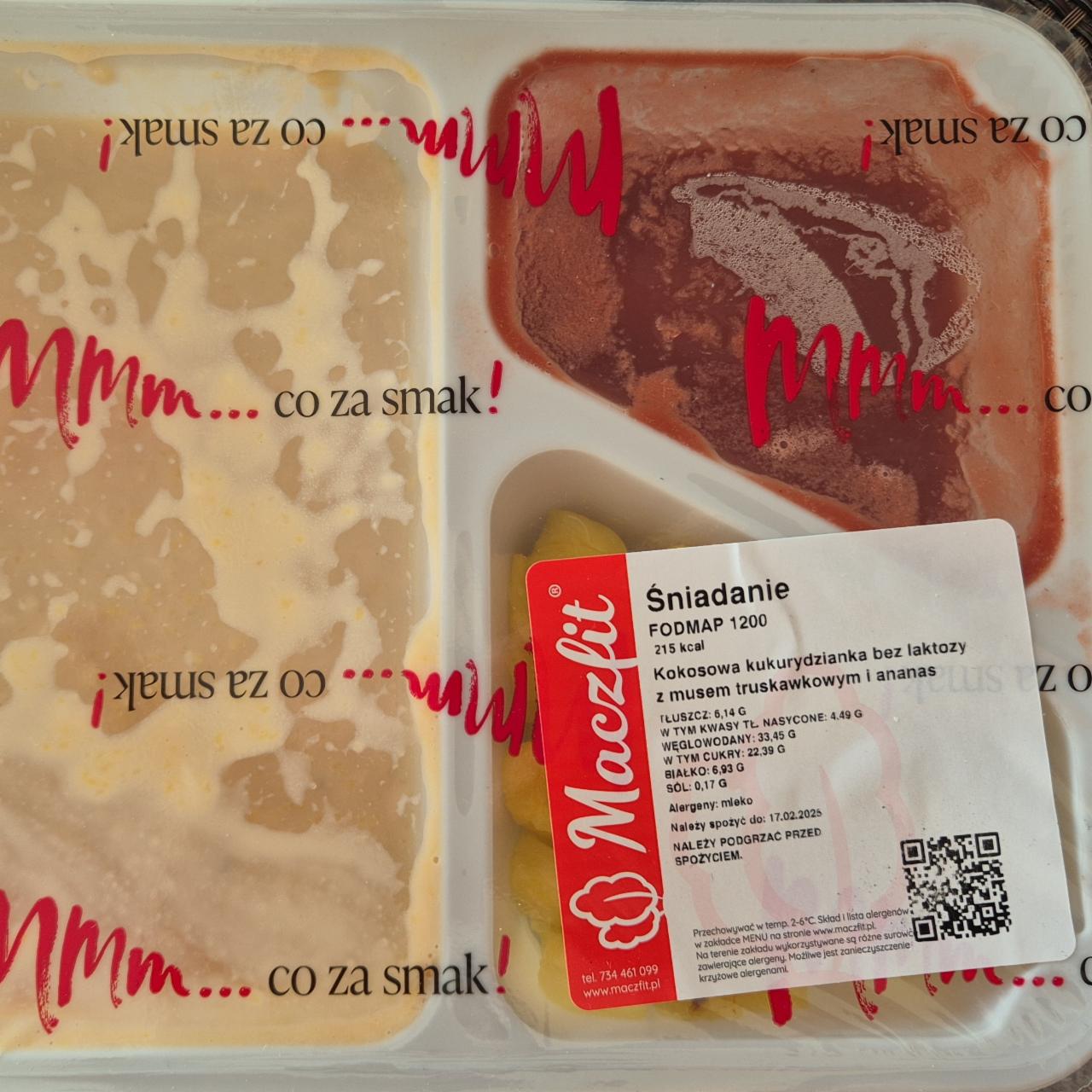 Zdjęcia - Śniadanie kokosowa kukurydzianka Maczfit