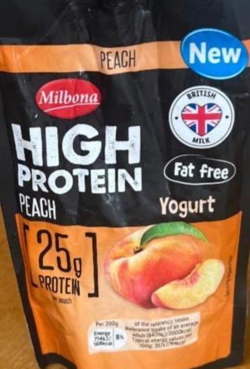 Zdjęcia - High protein yogurt peach Milbona