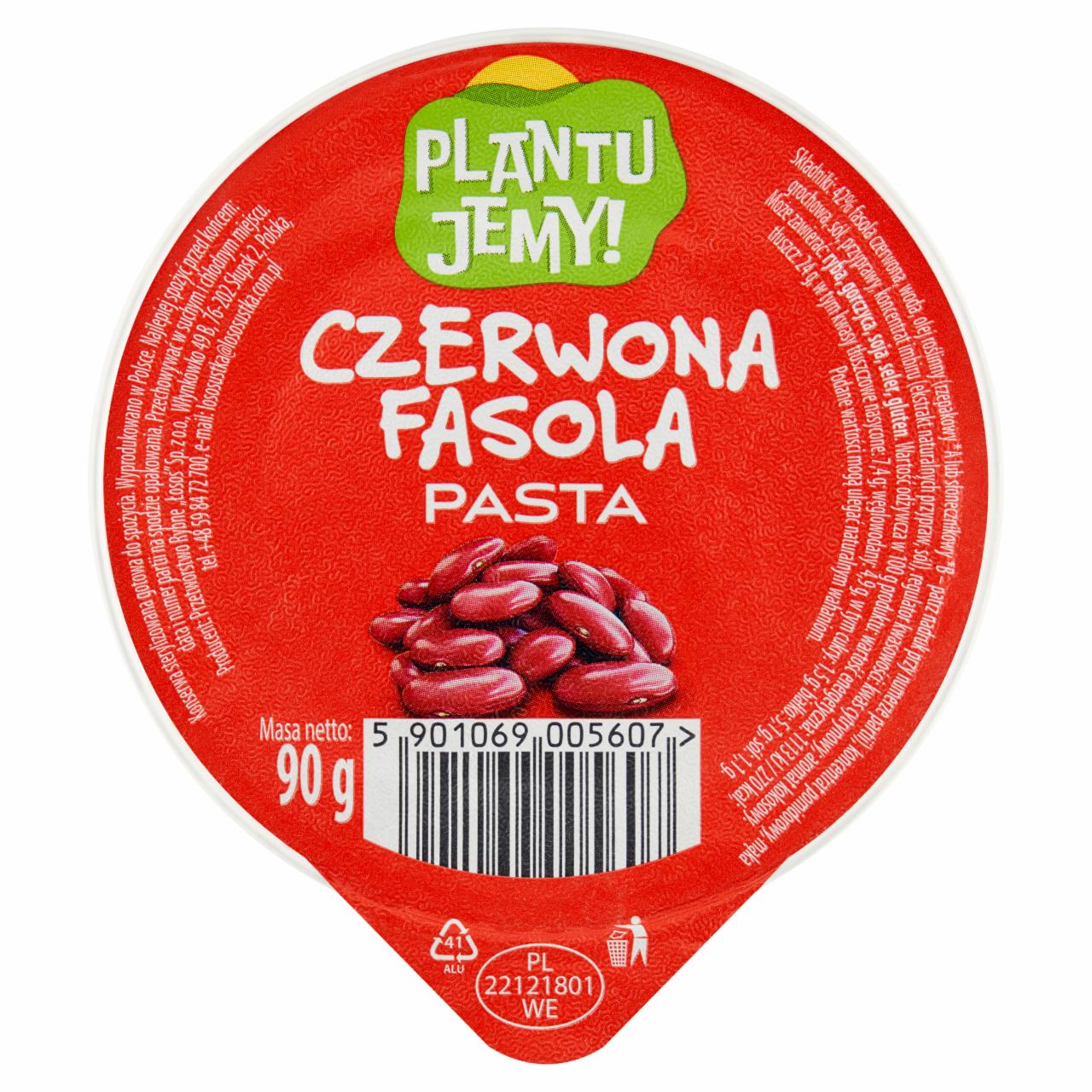 Zdjęcia - Plantu Jemy! Pasta czerwona fasola 90 g