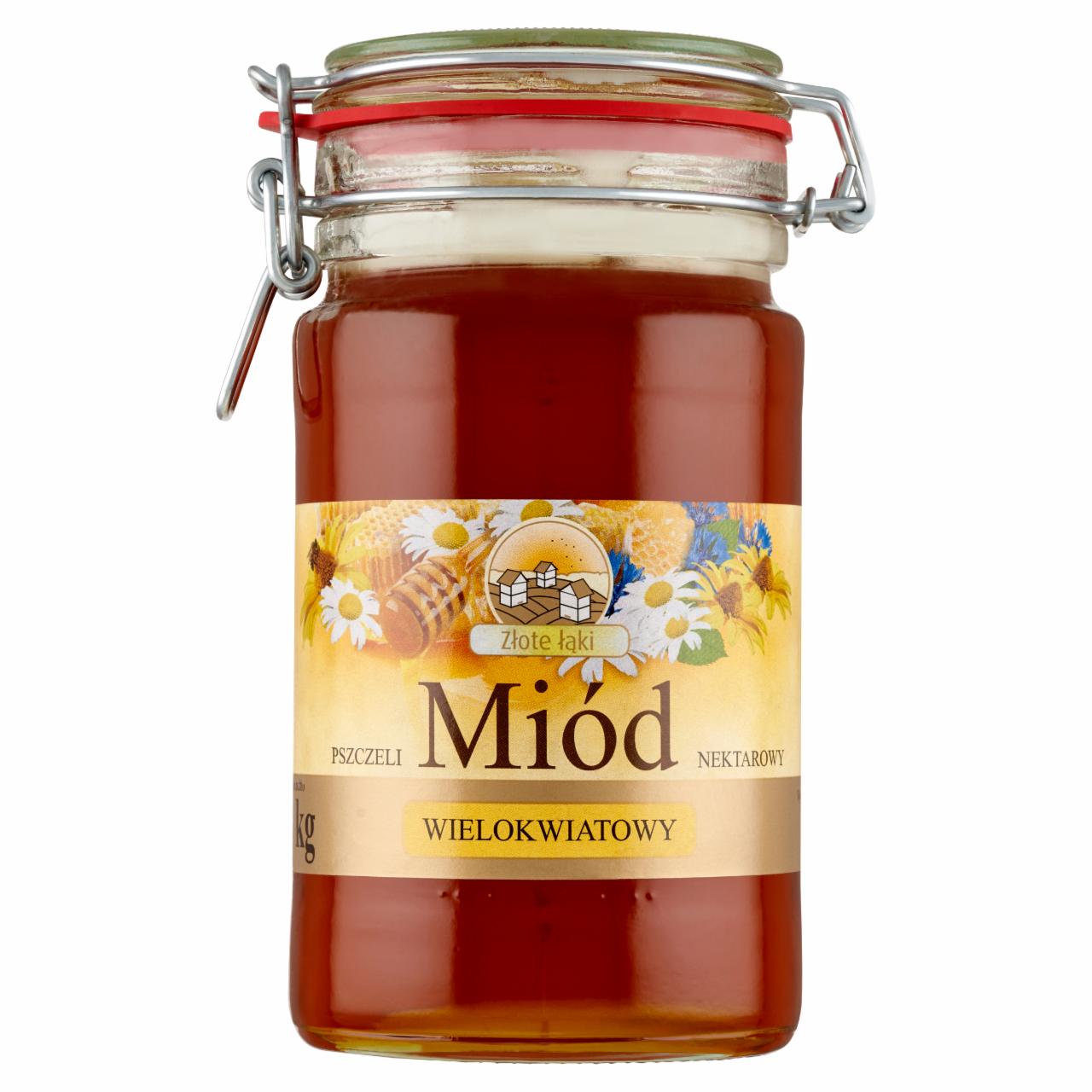 Zdjęcia - Miód pszczeli nektarowy wielokwiatowy Złote łąki