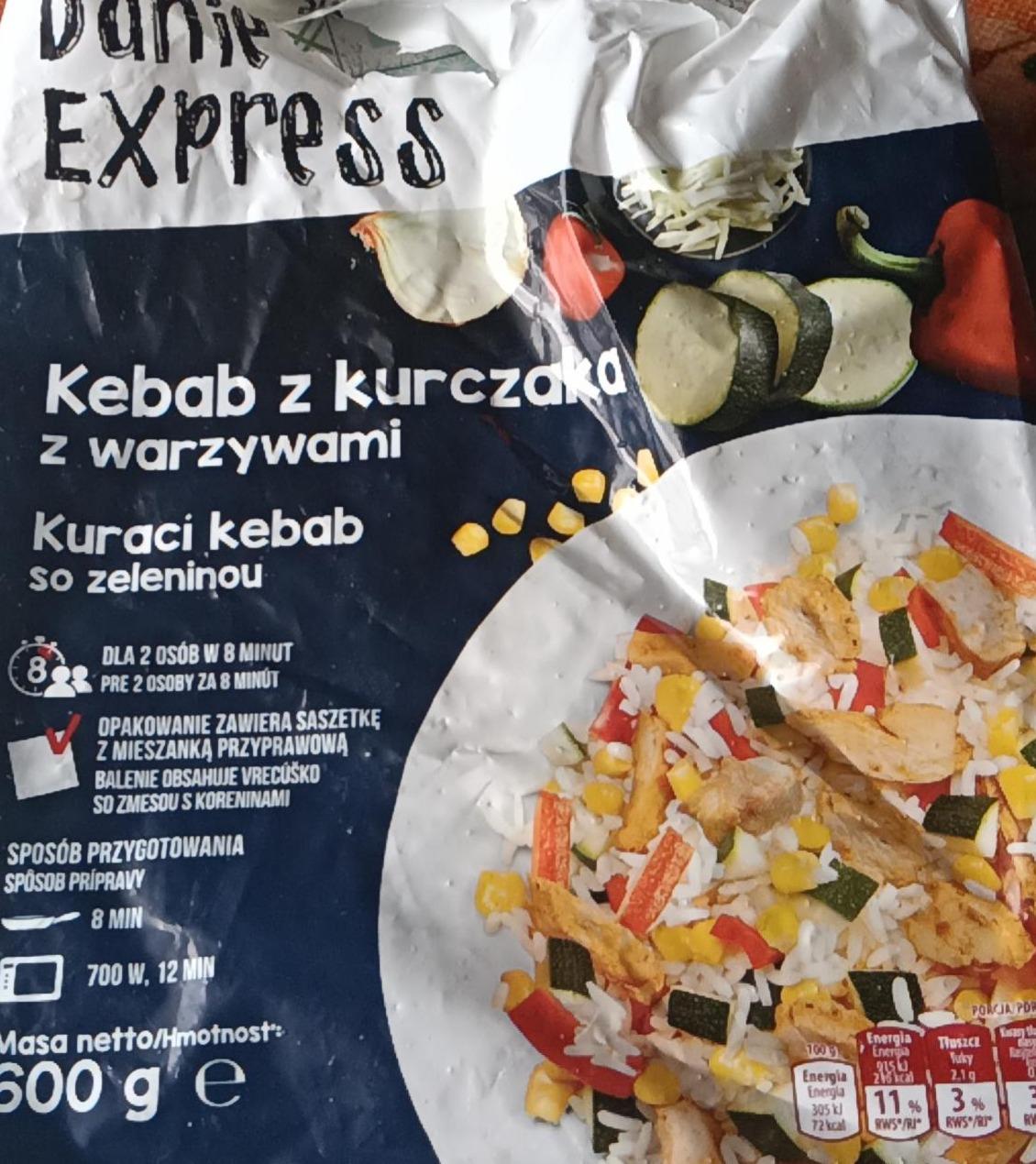 Zdjęcia - Kebab z kurczaka z warzywami Danie Express