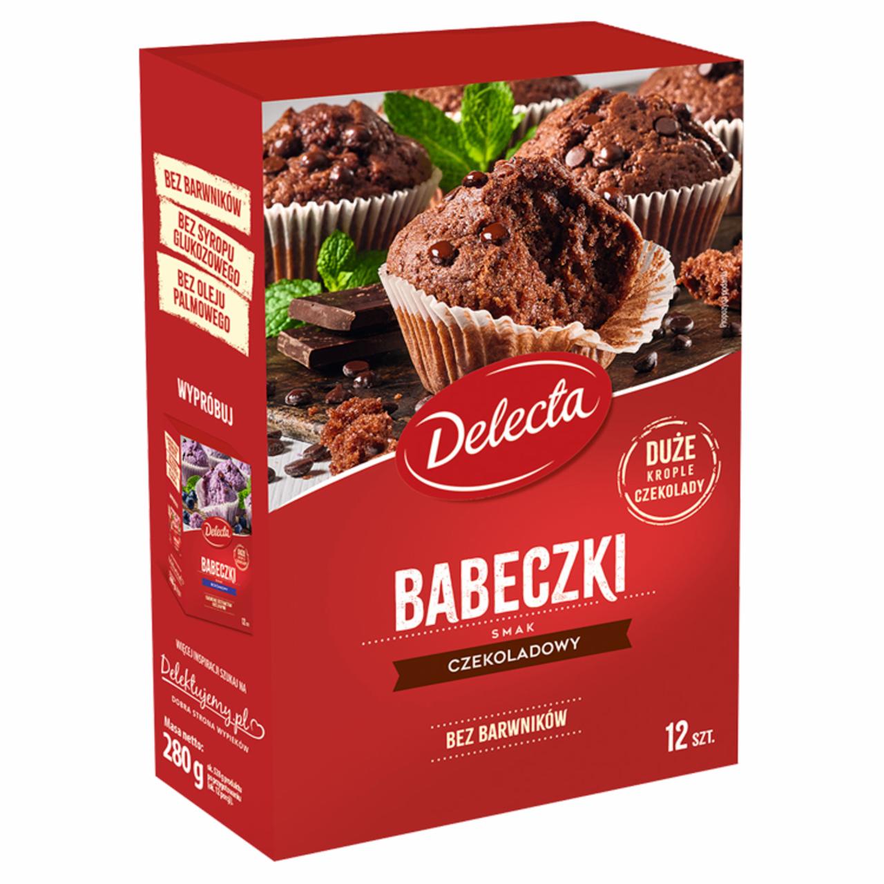 Zdjęcia - Delecta Babeczki smak czekoladowy mieszanka do domowego wypieku ciasta 280 g