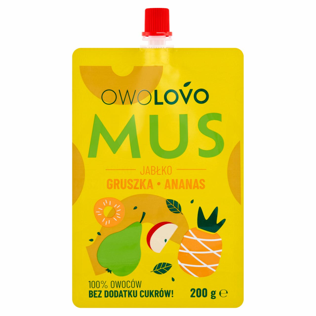 Zdjęcia - Owolovo Mus jabłko gruszka ananas 200 g