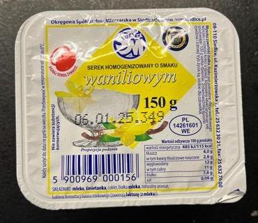 Zdjęcia - Serek homogenizowany waniliowy OSM Siedlce
