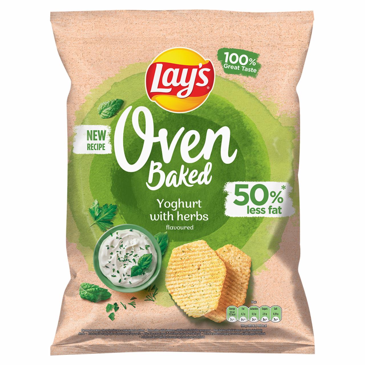 Zdjęcia - Lay's Oven Baked Pieczone formowane chipsy ziemniaczane o smaku jogurtu z ziołami 180 g