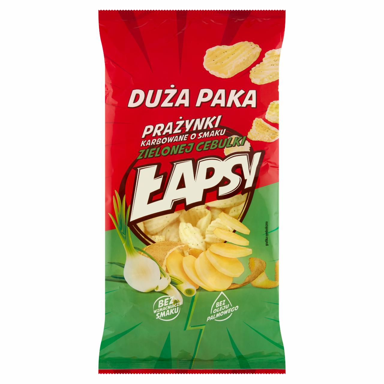 Zdjęcia - Łapsy Prażynki karbowane o smaku zielonej cebulki 110 g