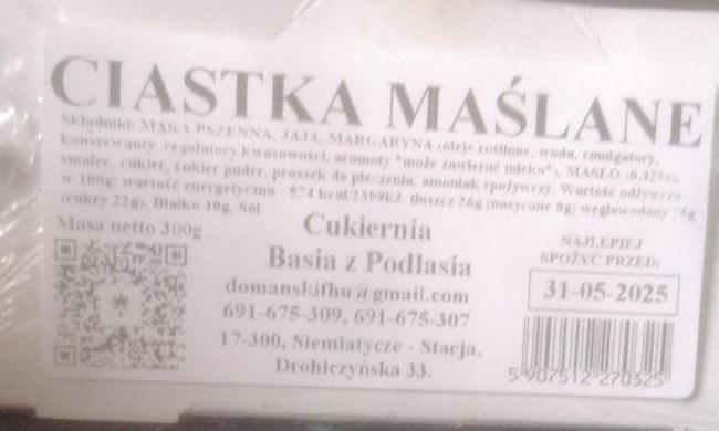 Zdjęcia - Ciastka maślane Cukiernia Basia z Podlasia