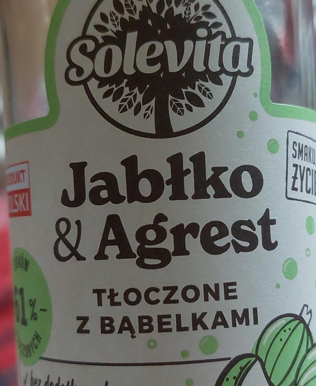 Zdjęcia - Jabłko & agrest tłoczone z bąbelkami Solevita