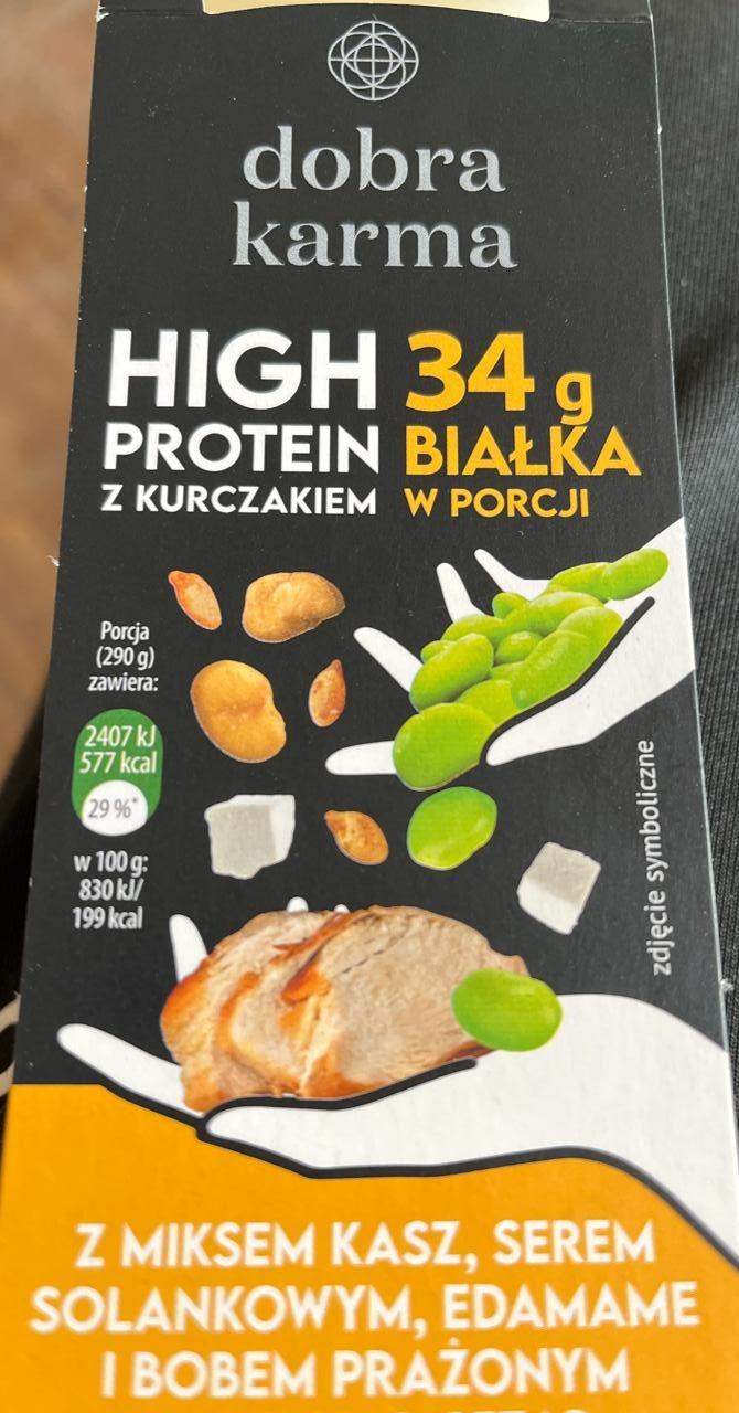 Zdjęcia - High protein z kurczakiem z miksem kasz serem solankowym edamame i bobem prażonym Dobra Kaloria
