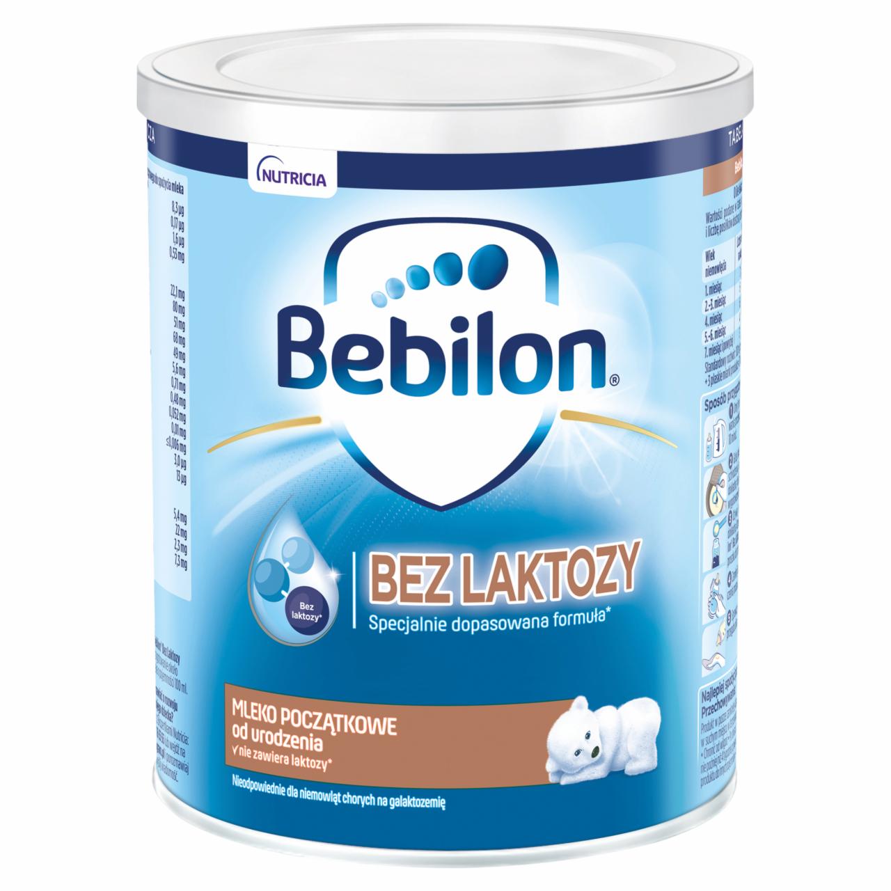 Zdjęcia - Bebilon Bez laktozy Mleko początkowe od urodzenia 400 g