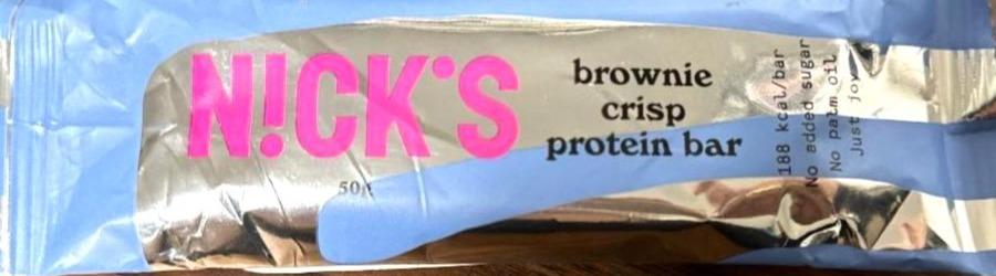 Zdjęcia - Brownie crisp protein bar N!ck's