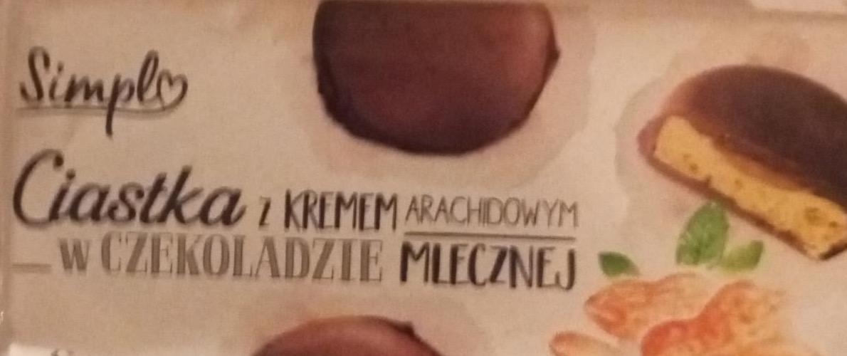 Zdjęcia - Ciastka z kremem arachidowym w czekoladzie mlecznej Simple