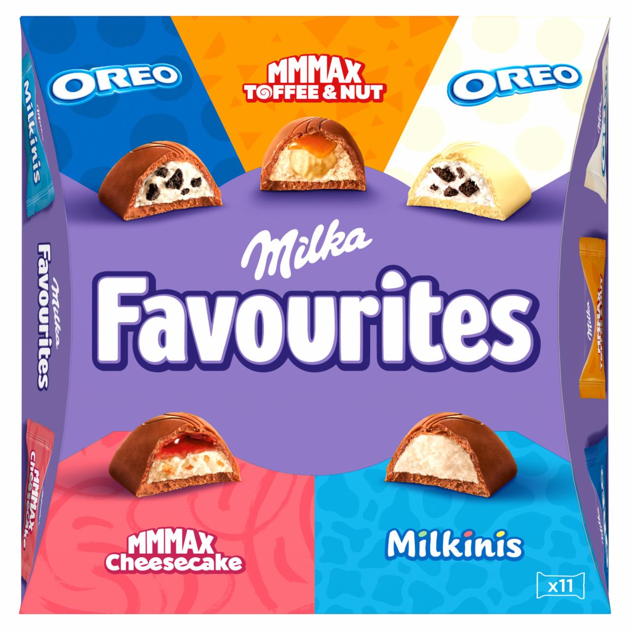 Zdjęcia - Milka Favourites Mieszanka czekoladek nadziewanych 95 g (11 sztuk)