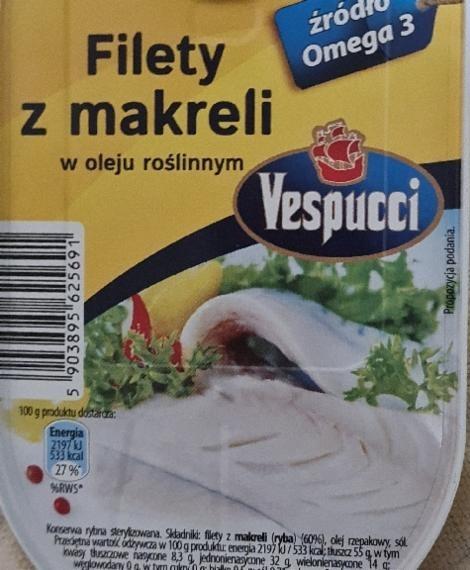 Zdjęcia - Filety z makreli w oleju roślinnym Vespucci