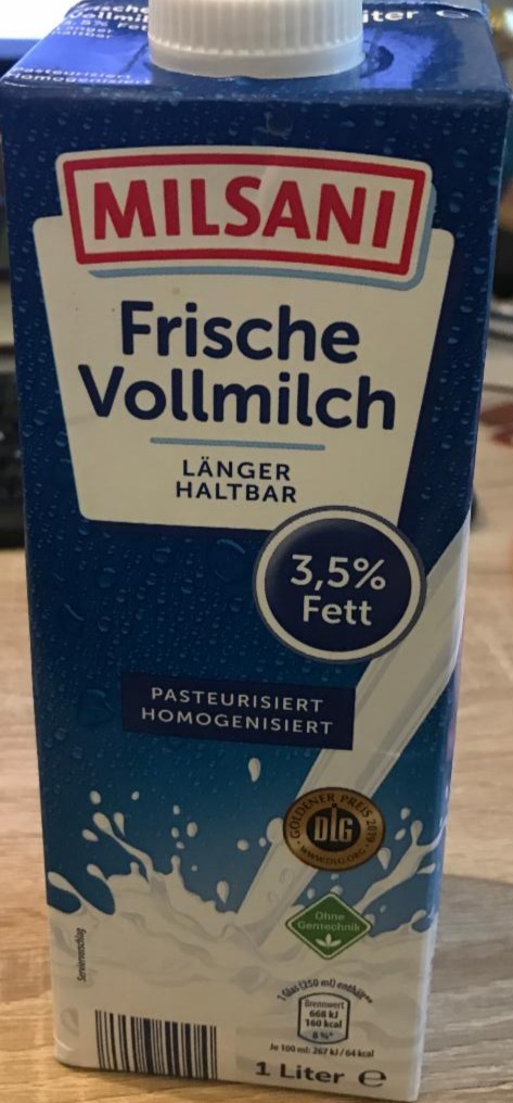 Zdjęcia - Frische vollmilch 3,5%fett Milsani