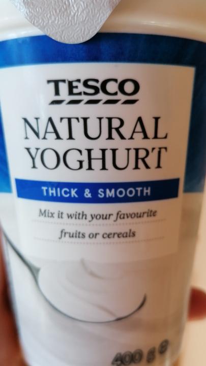 Zdjęcia - Natural yoghurt thick & smooth Tesco