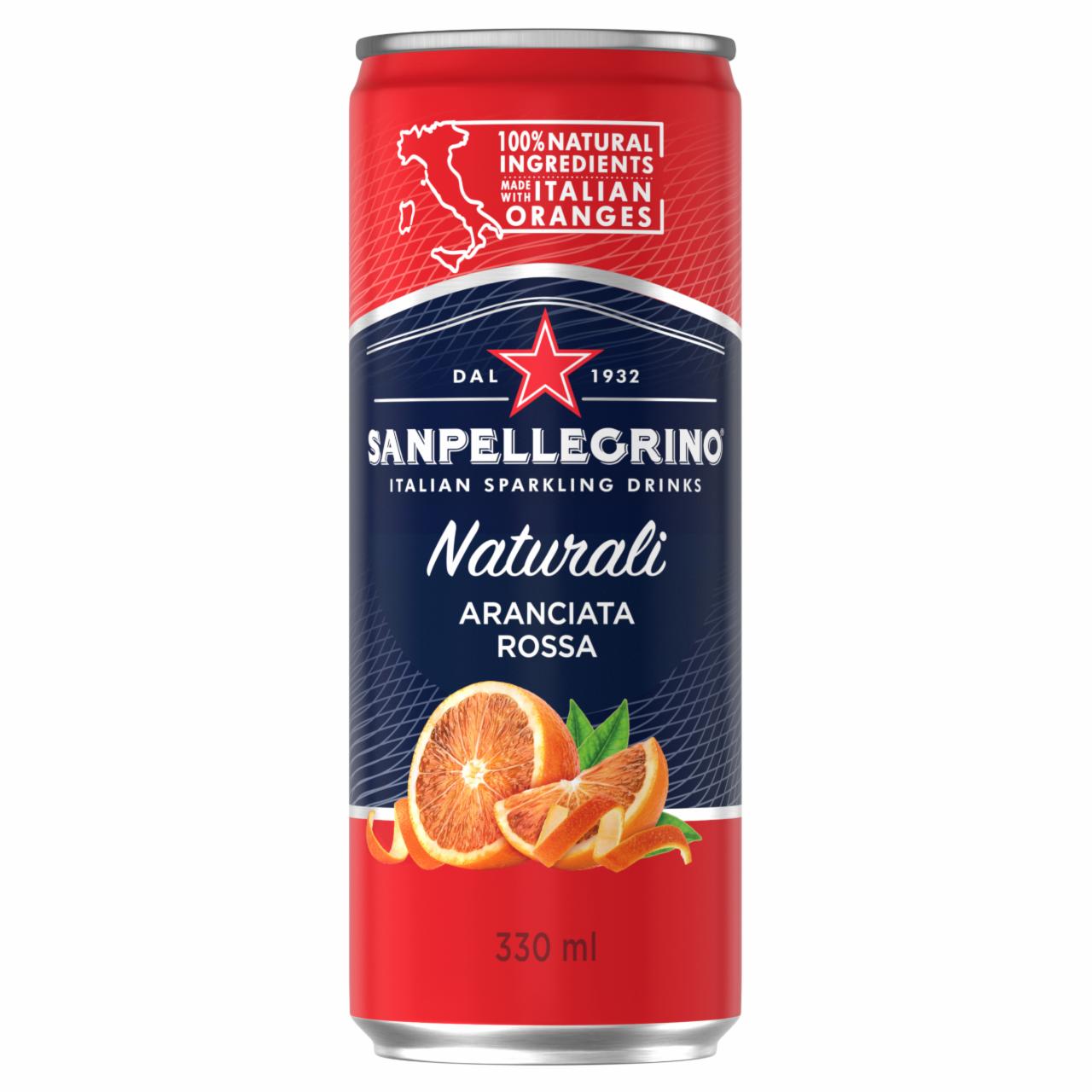 Zdjęcia - Sanpellegrino Aranciata Rossa Napój gazowany o smaku czerwonej pomarańczy 330 ml