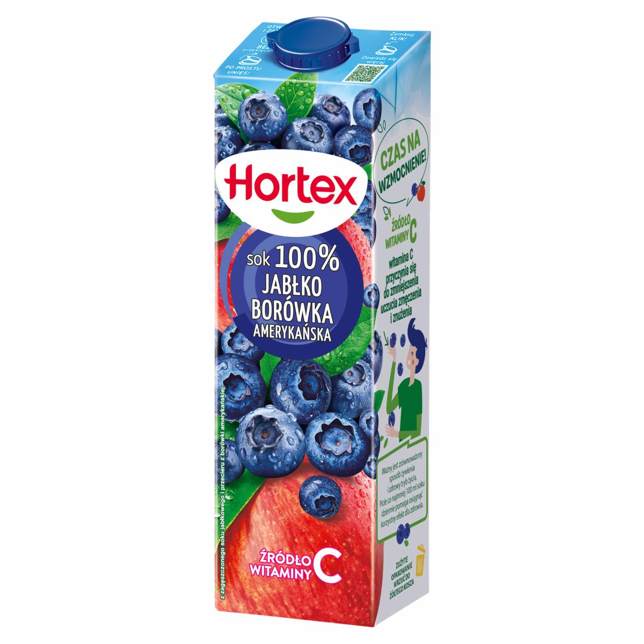 Zdjęcia - Hortex Sok 100 % jabłko borówka amerykańska 1 l
