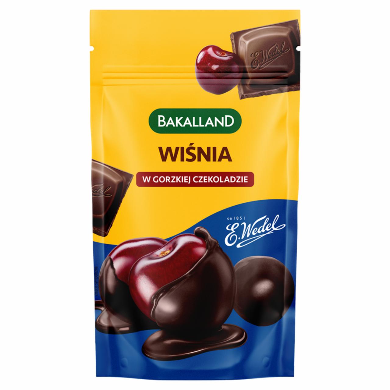 Zdjęcia - Bakalland Wiśnia w gorzkiej czekoladzie 74 g 