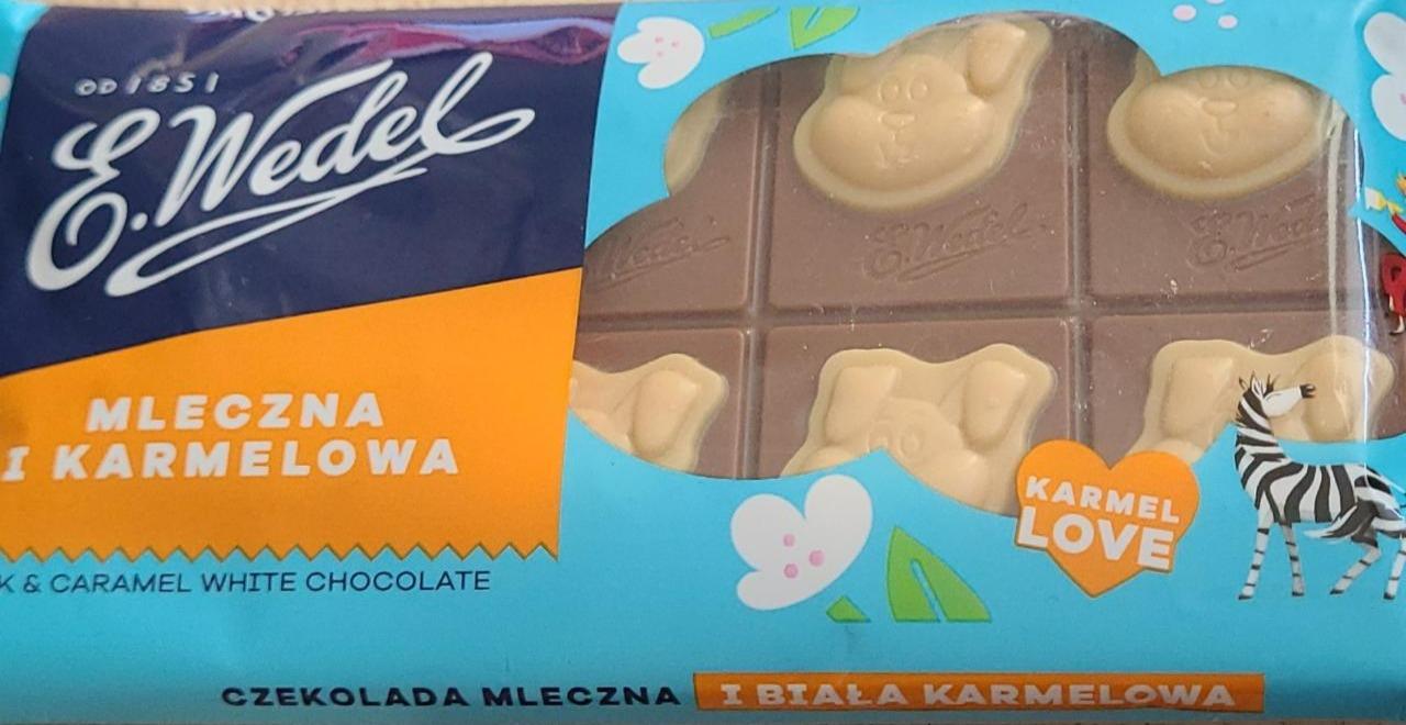 Zdjęcia - E. Wedel Czekolada mleczna i biała karmelowa 80 g