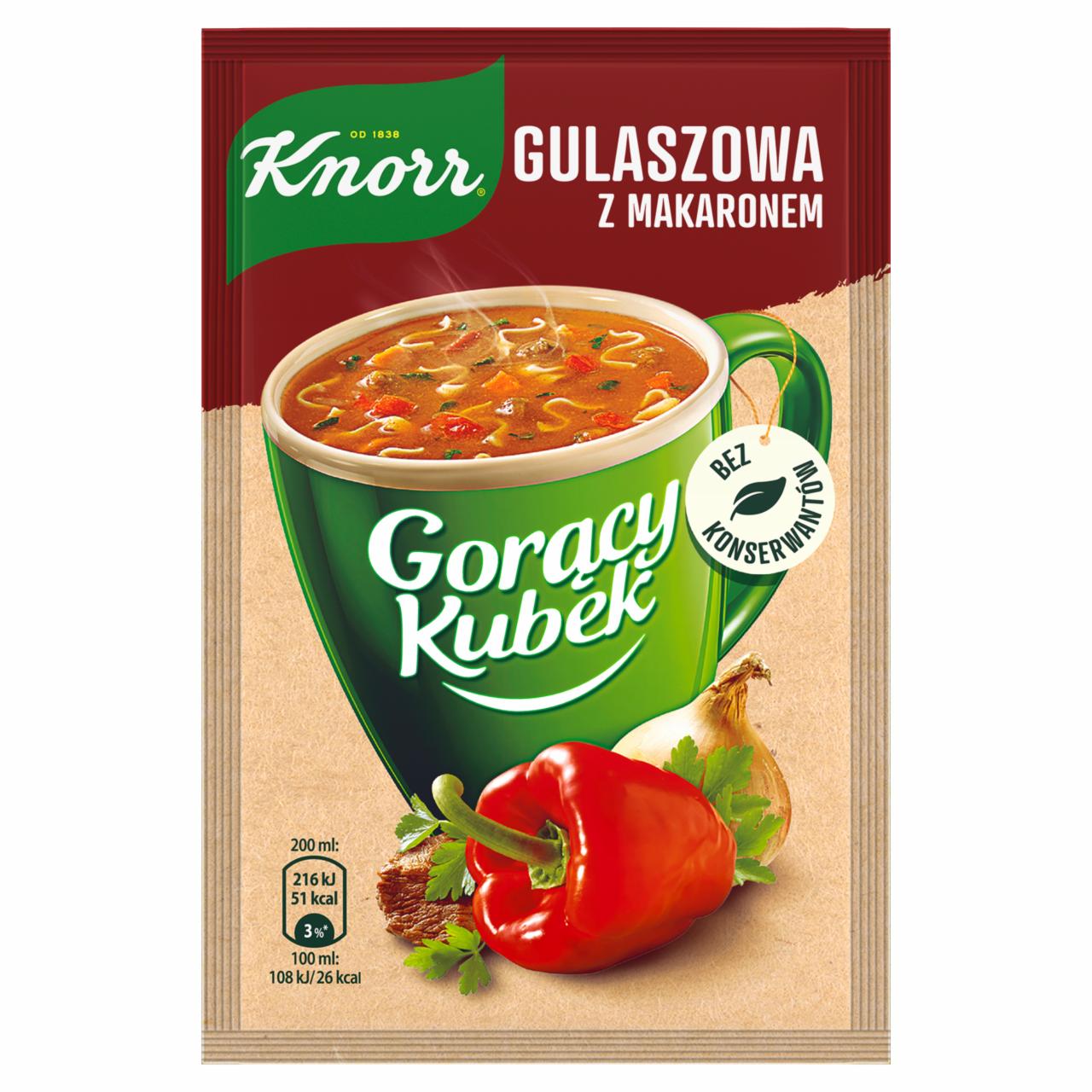 Zdjęcia - Knorr Gorący Kubek Gulaszowa z makaronem 16 g