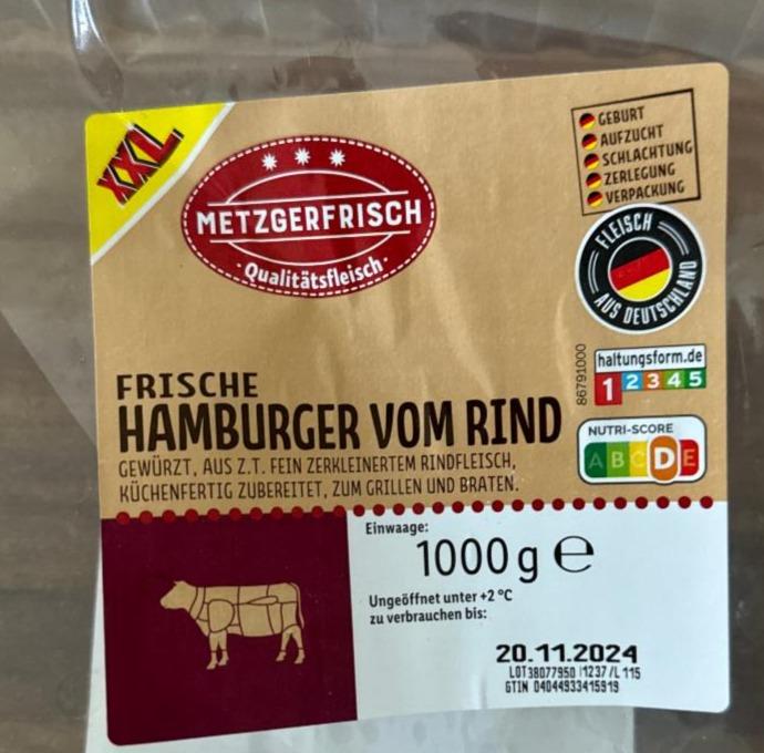 Zdjęcia - Frische Hamburger vom rind Metzgerfrisch