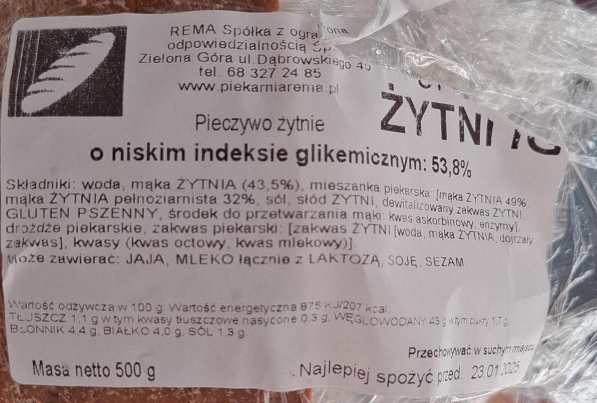 Zdjęcia - Chleb o niskim indeksie glikemicznym żytni REMA
