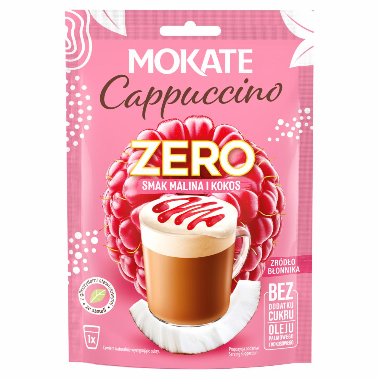 Zdjęcia - Mokate Zero Cappuccino smak malina i kokos 20 g