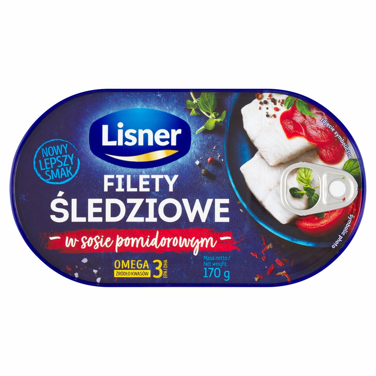 Zdjęcia - Lisner Filety śledziowe w sosie pomidorowym 170 g