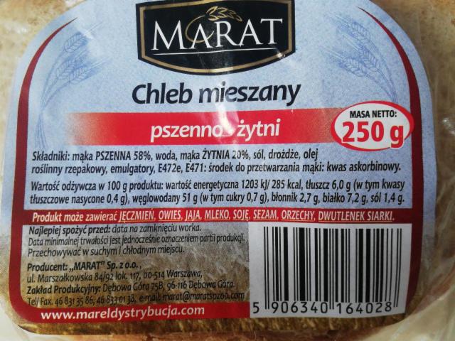Zdjęcia - Chleb pszenno żytni Marat