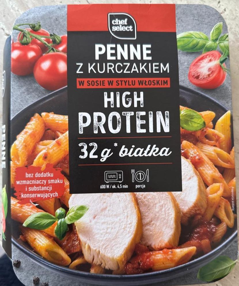 Zdjęcia - Penne z kurczakiem w stylu włoskim high protein Chef select