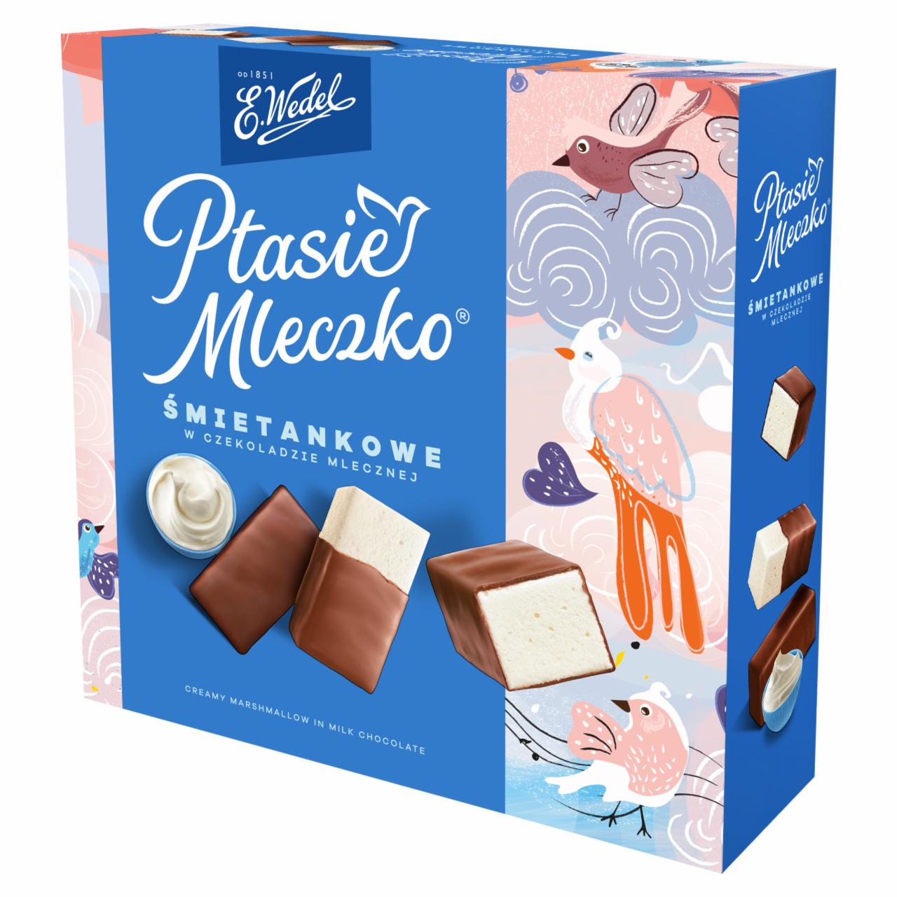 Zdjęcia - E. Wedel Ptasie mleczko śmietankowe w czekoladzie mlecznej 340 g