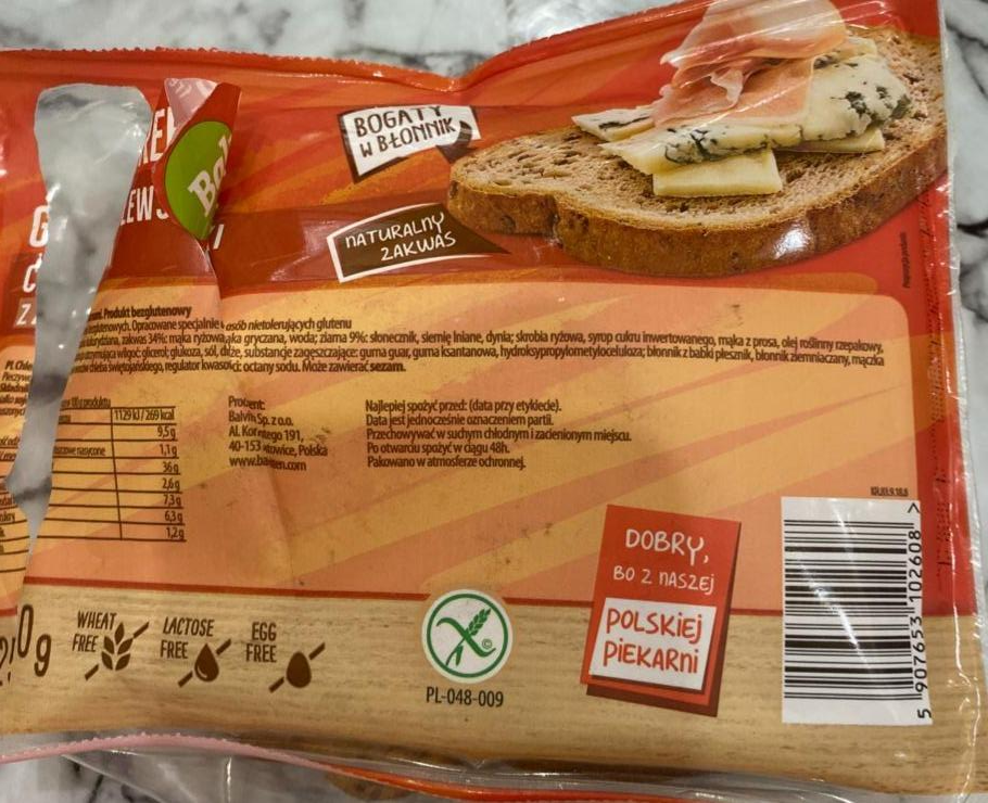 Zdjęcia - Balviten Bio Chleb królewski z ziarnami 250 g