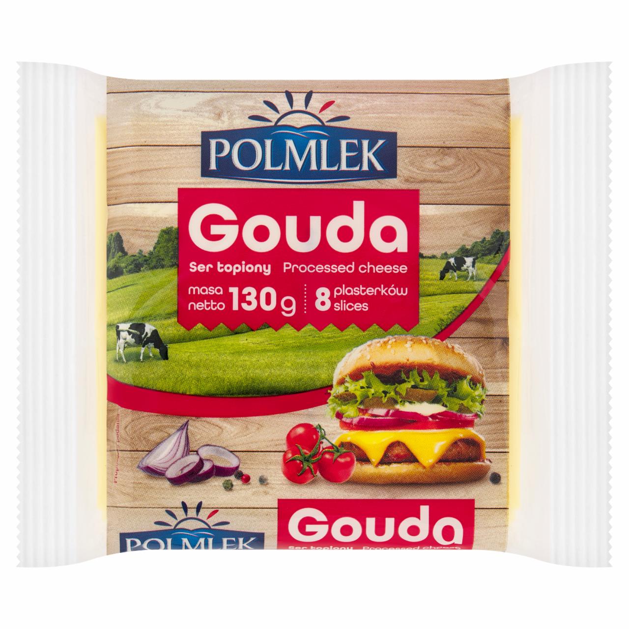 Zdjęcia - Polmlek Ser topiony gouda w plastrach 130 g (8 sztuk)