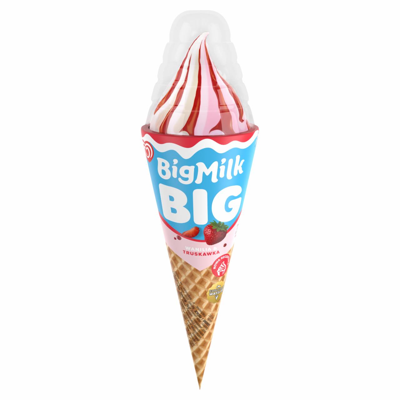 Zdjęcia - Big Milk Big Lody wanilia & truskawka 140 ml