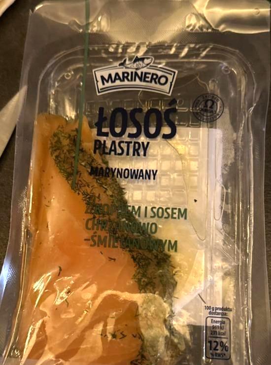 Zdjęcia - Łosoś plastry marynowany z koprem i sosem chrzanowo-śmietanowym Marinero