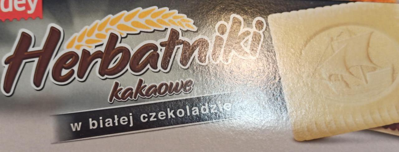 Zdjęcia - Herbatniki kakaowe w białej czekoladzie Sondey