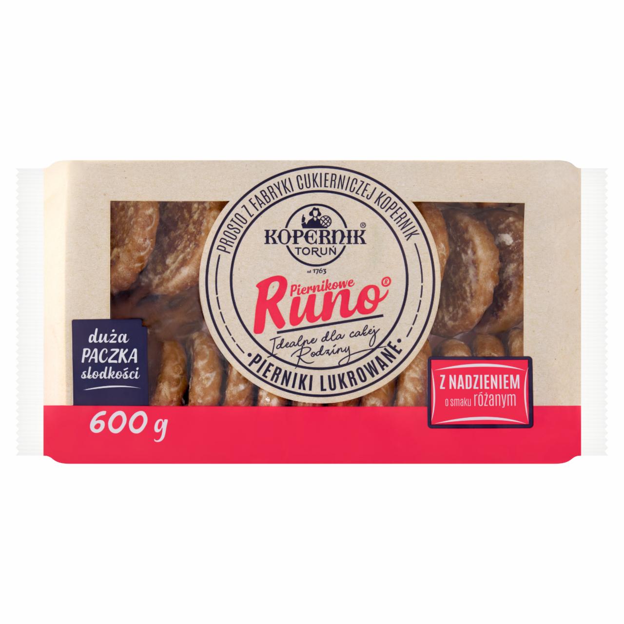 Zdjęcia - Kopernik Piernikowe Runo Pierniki lukrowane z nadzieniem o smaku różanym 600 g