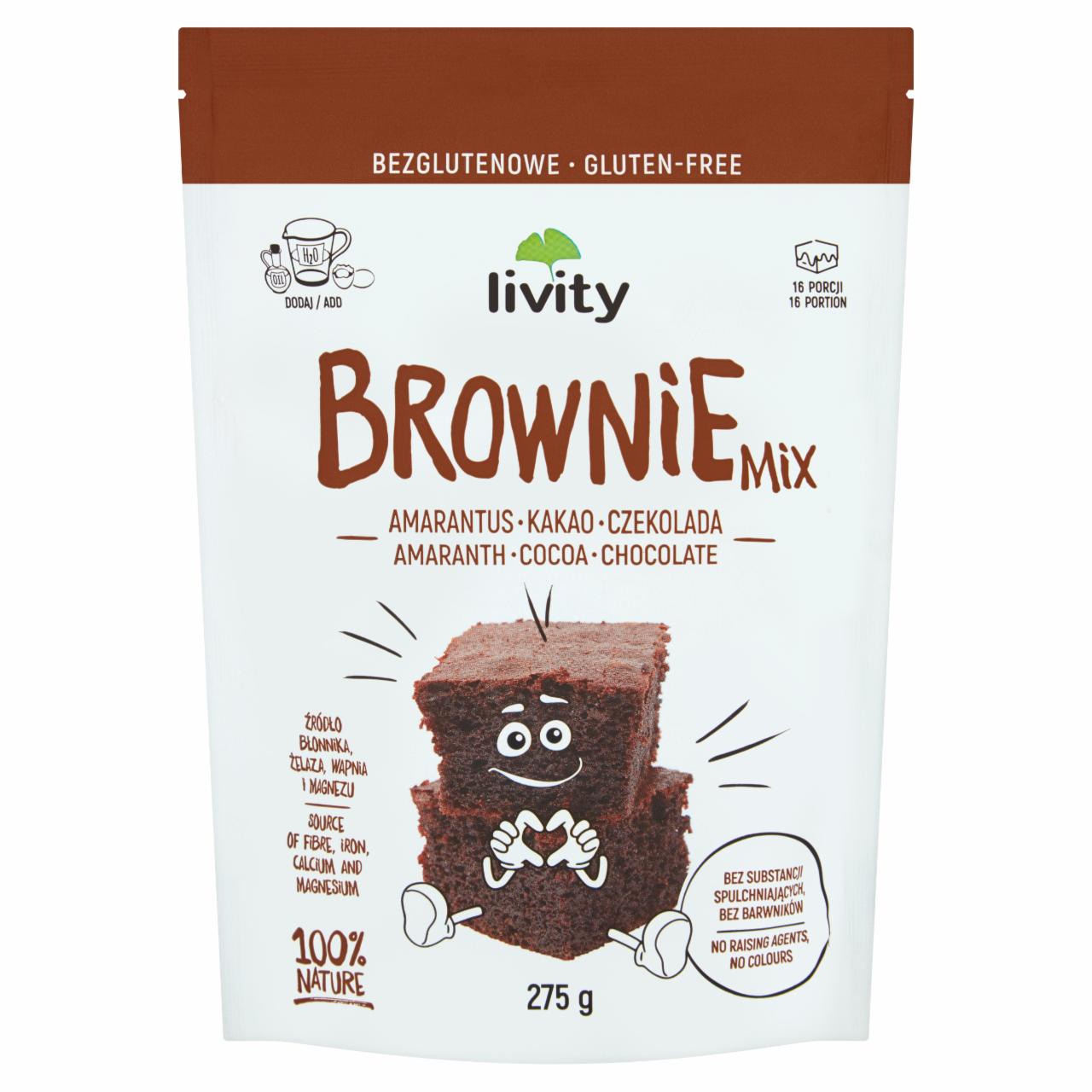 Zdjęcia - Livity Brownie bezglutenowe mieszanka do pieczenia 275 g