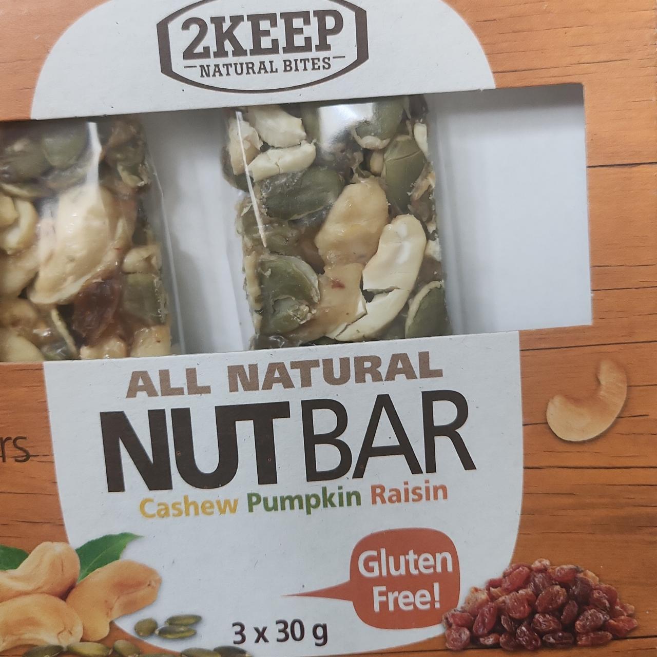 Zdjęcia - Nutbar cashew pumpkin raisin 2Keep natural bites