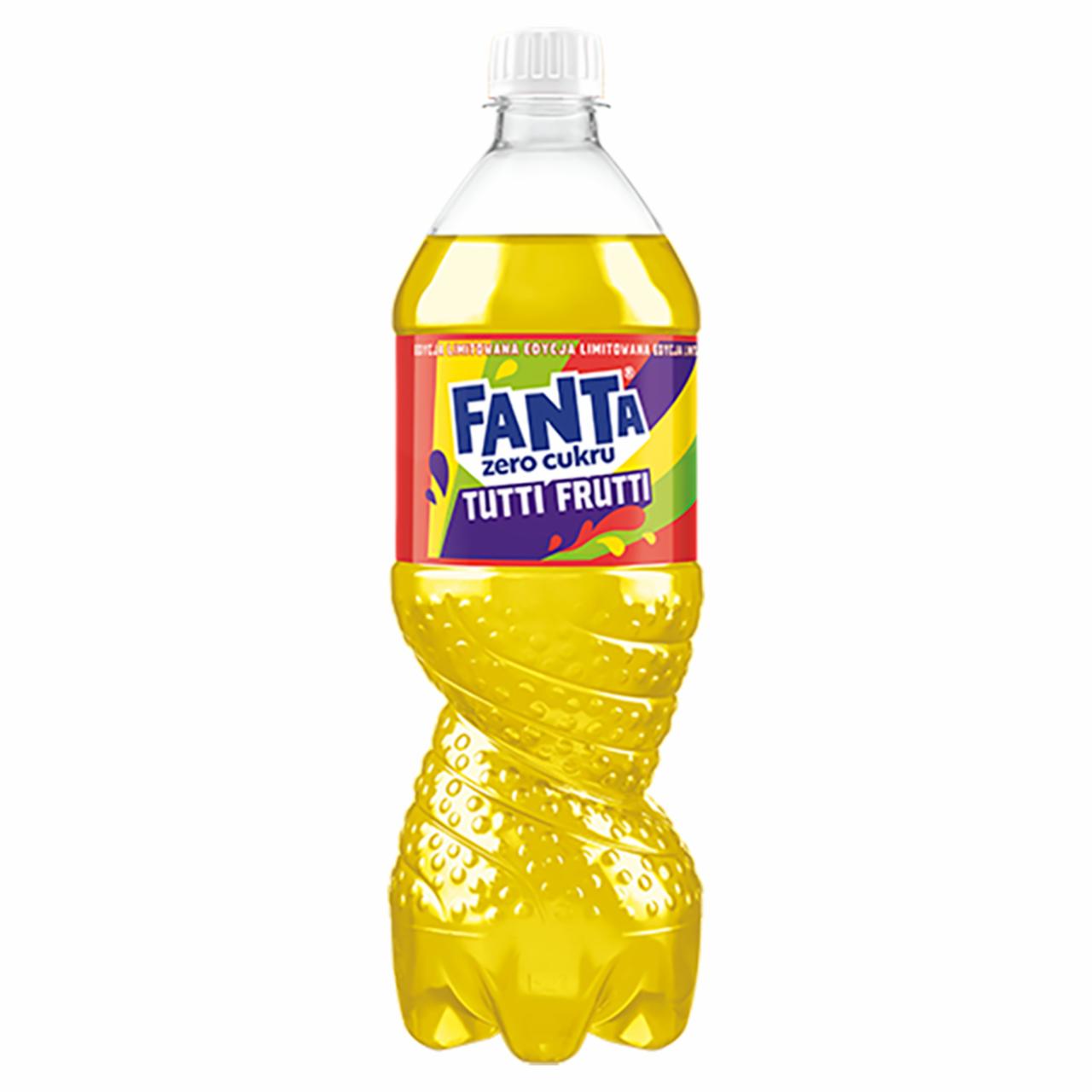 Zdjęcia - Fanta Zero cukru Tutti Frutti Napój gazowany o smaku owocowym 850 ml