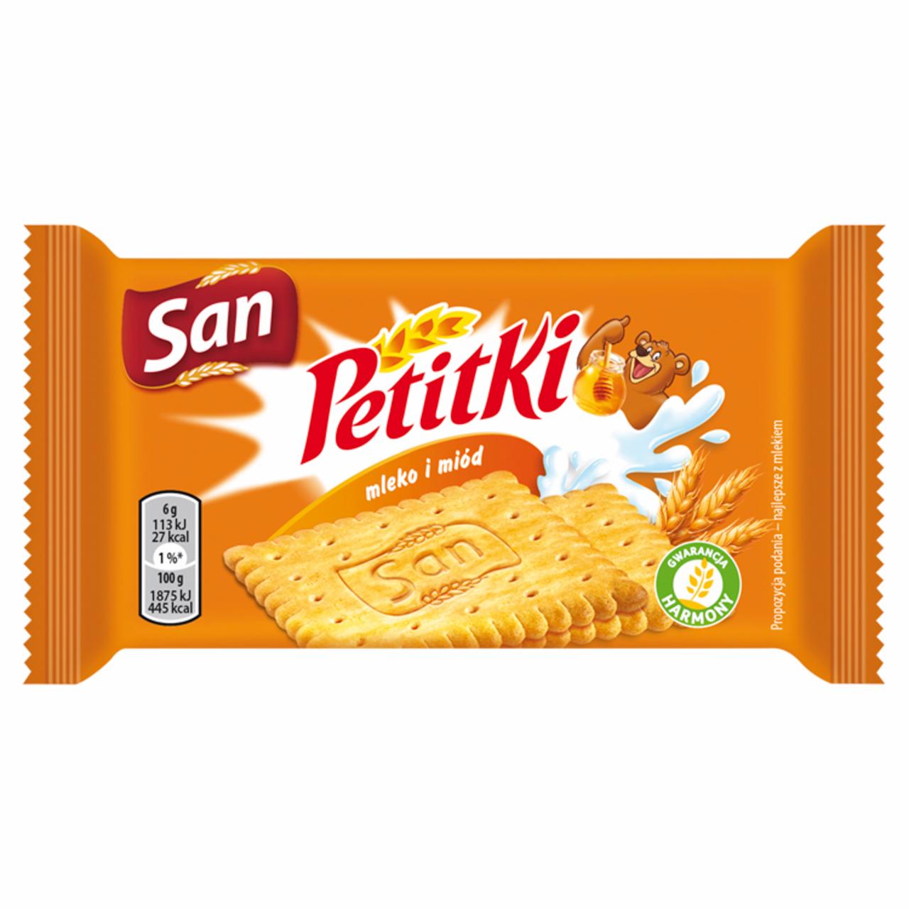 Zdjęcia - San Petitki Herbatniki mleko i miód 48 g