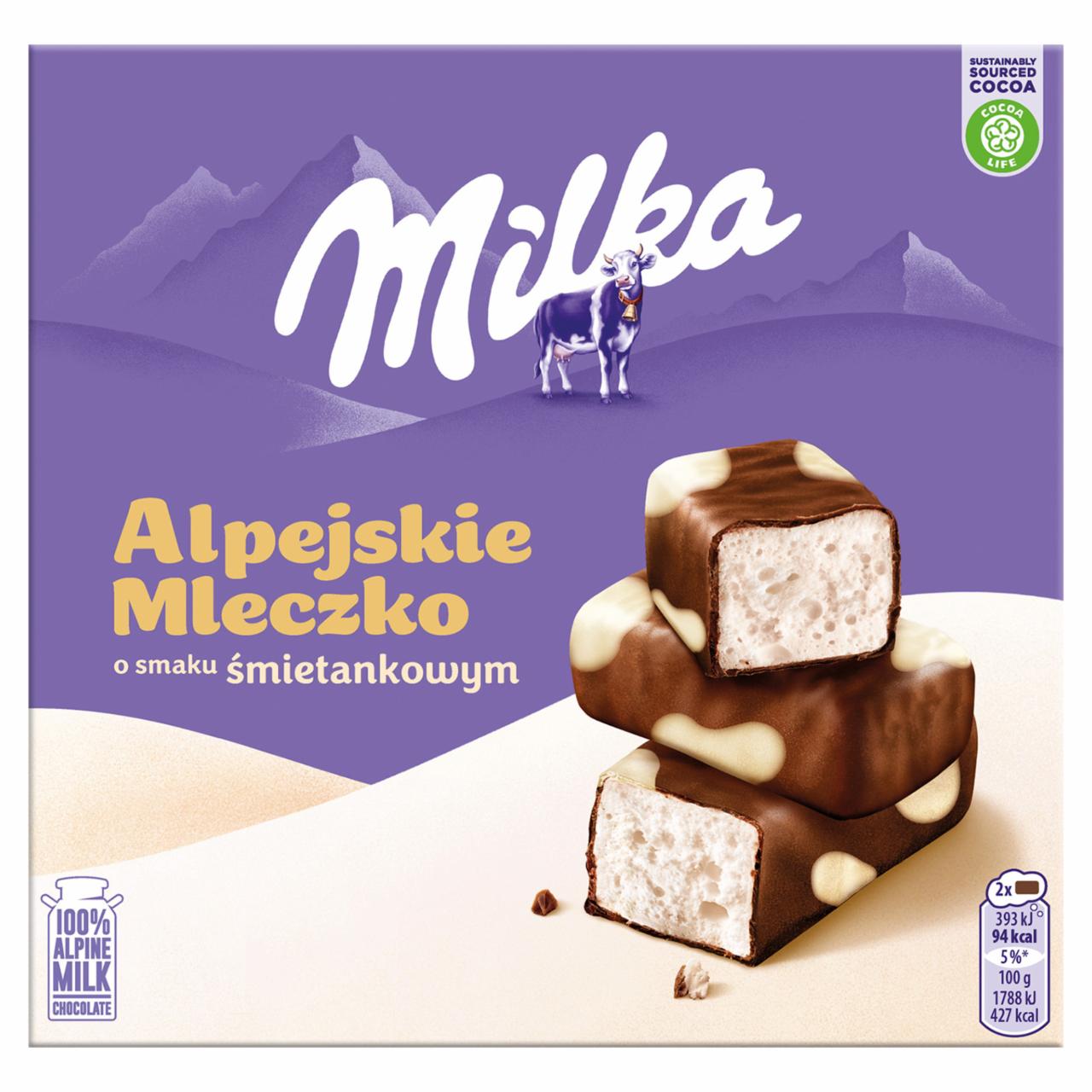 Zdjęcia - Milka Alpejskie Mleczko Pianka o smaku śmietankowym 330 g