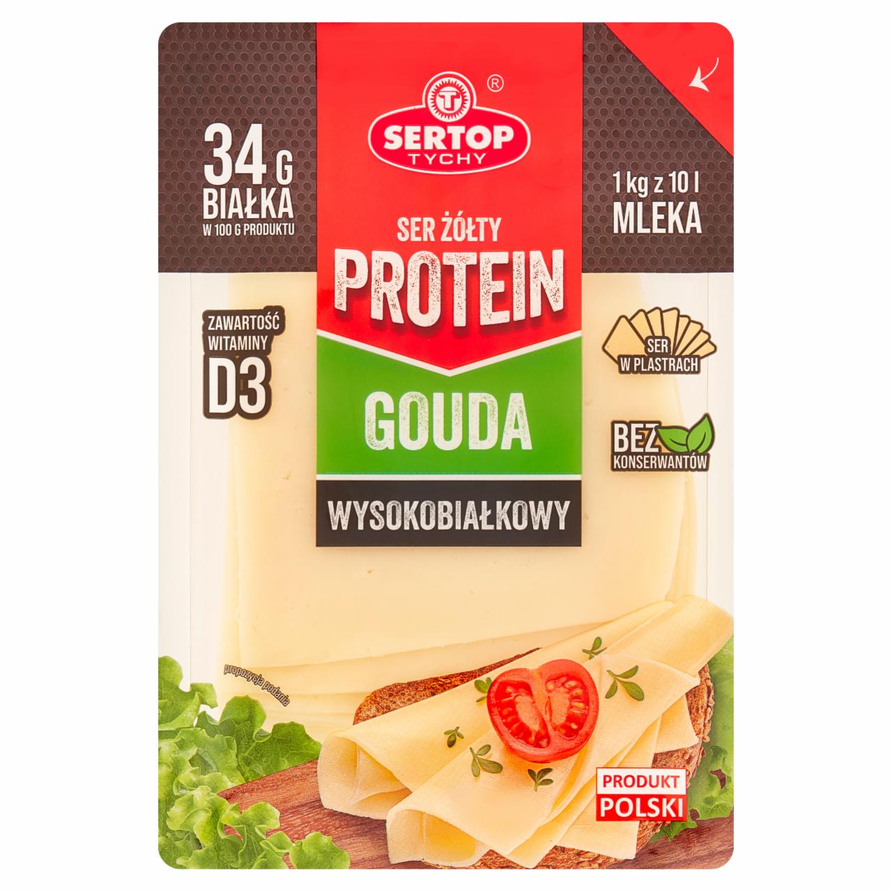 Zdjęcia - Sertop Tychy Protein Ser żółty w plastrach gouda 135 g