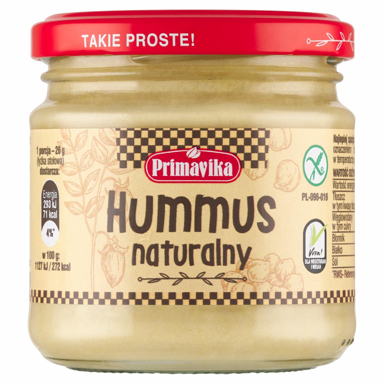 Zdjęcia - Primavika Hummus naturalny 160 g