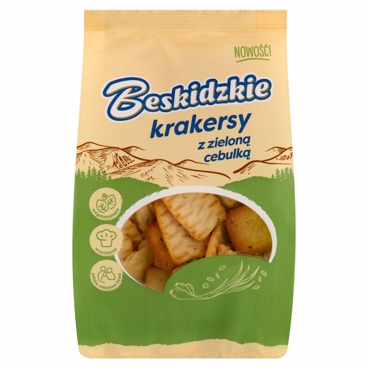 Zdjęcia - Beskidzkie Krakersy z zieloną cebulką 90 g