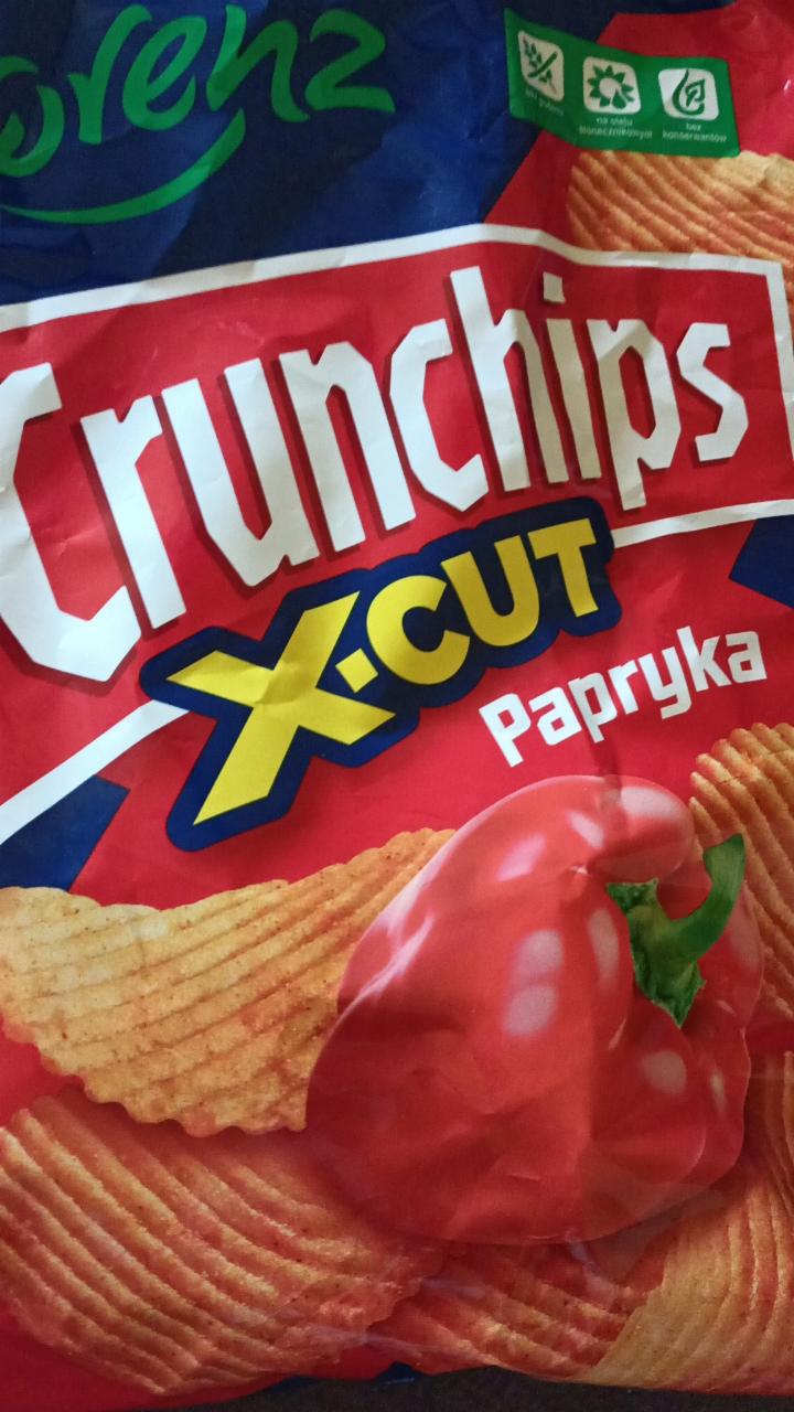 Zdjęcia - Crunchips X-Cut Chipsy ziemniaczane o smaku papryka 140 g