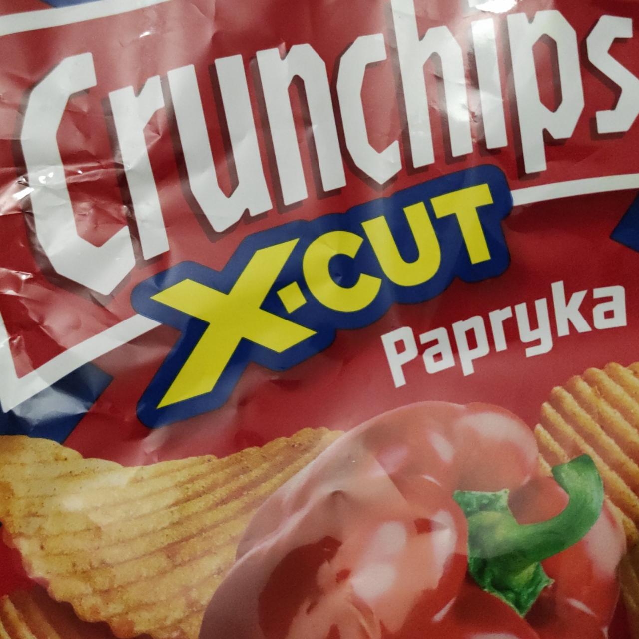 Zdjęcia - Crunchips X-Cut Chipsy ziemniaczane o smaku papryka 140 g