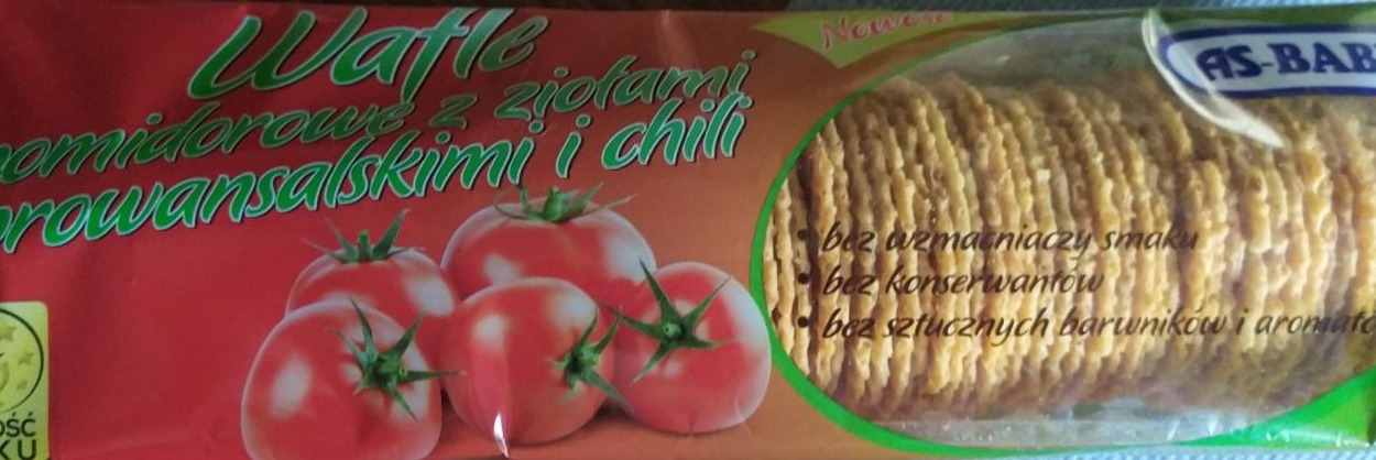 Zdjęcia - As-Babuni Wafle pomidorowe z ziołami prowansalskimi i chili 90 g