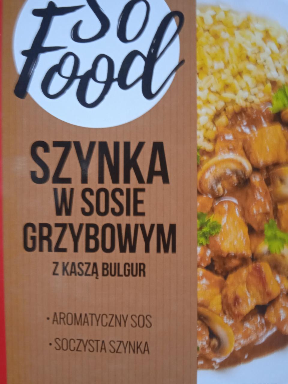 Zdjęcia - Szynka w sosie grzybowym z kaszą bulgur So Food